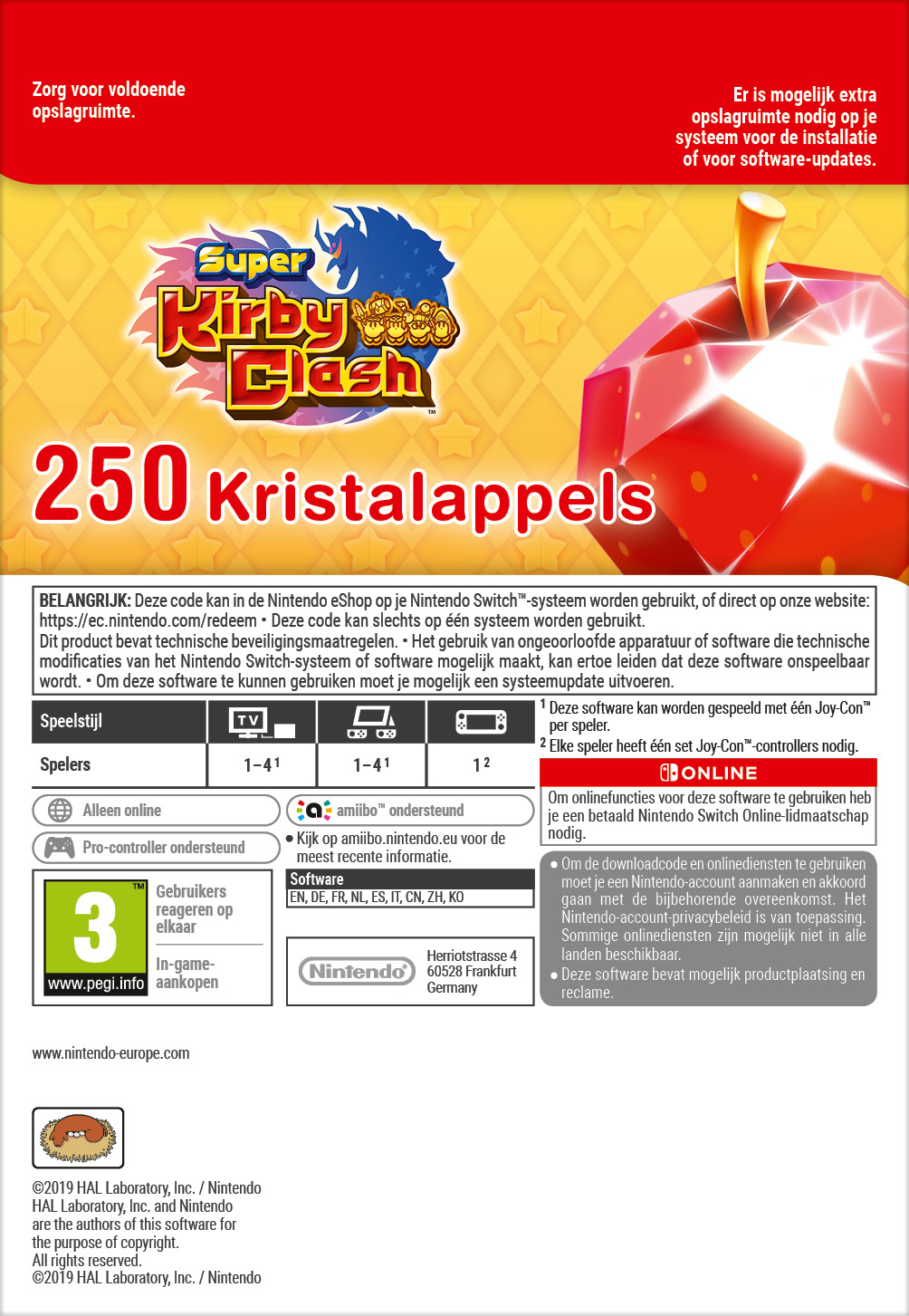 250 Nintendo Super Kirby Clash Gem Apples