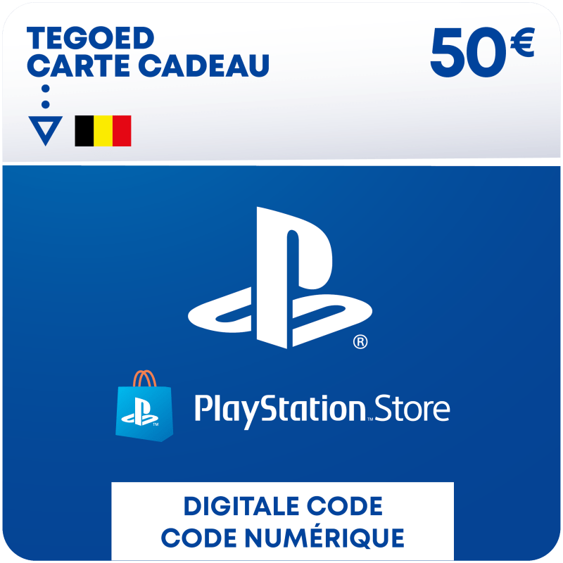 PlayStation Store Tegoed €50 België (digitaal) GamesDirect®