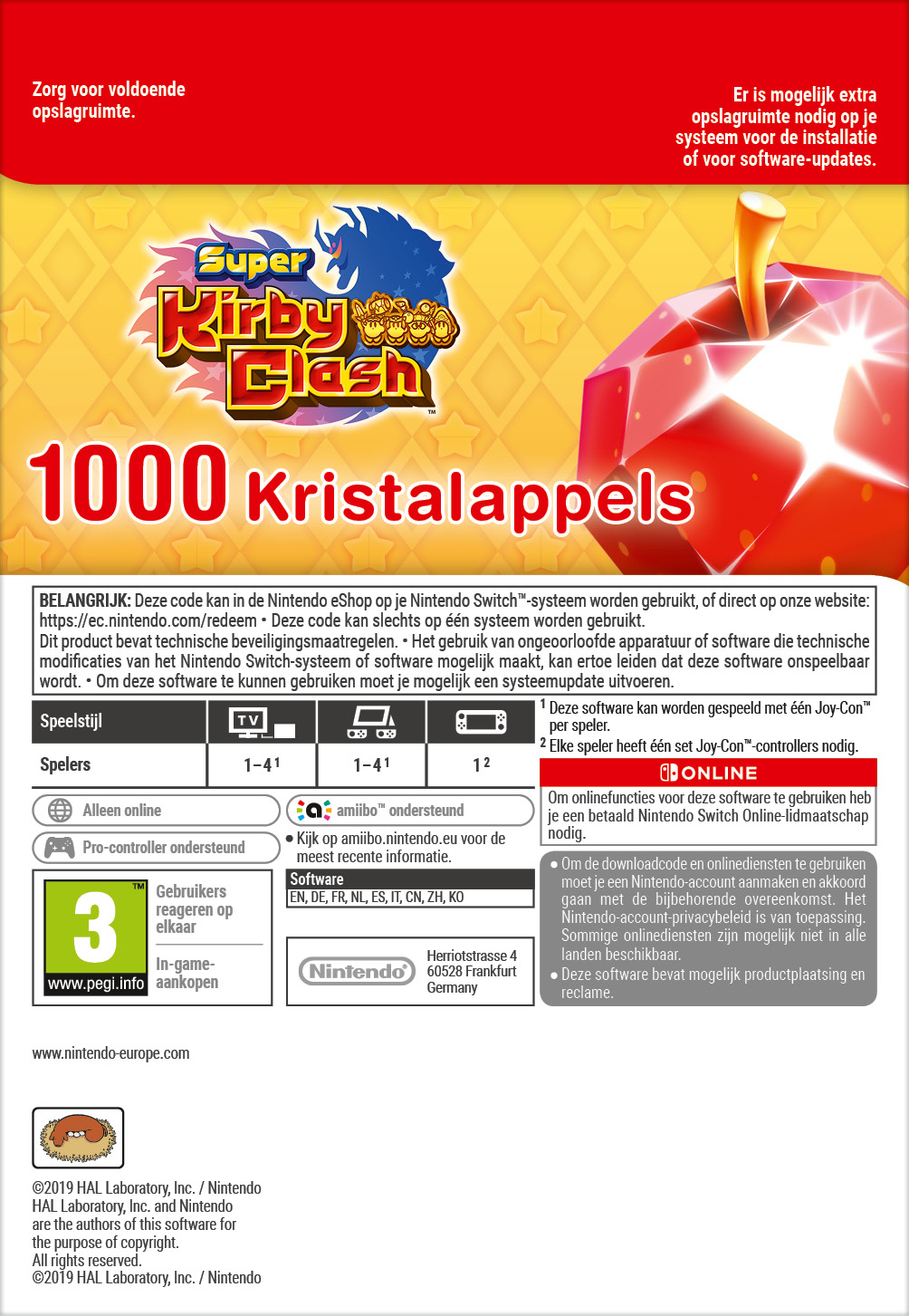 1000 Nintendo Super Kirby Clash Gem Apples